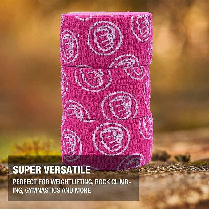 WOD Nation Flexible Hook-Grip Athletic Tape – Easy-Tear, Sweat-Proof Thumb & Finger Strips for