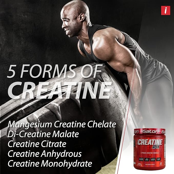 iSatori Creatine A5X with Creatine Monohydrate & Betaine Anhydrous for Muscle Growth, Strength