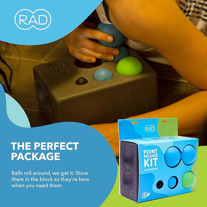 RAD Point Release Kit / 5-in-1 Massage Tool Kit with Block, Massage Balls and Peanut Roller for