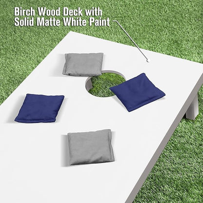 GoSports 4 ft x 2 ft Regulation Size Wooden Cornhole Boards Set - Includes Carrying Case and Over