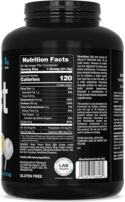 PEScience Select Protein Powder, Whey and Casein Blend, Clean Protein Powder for Women and Men, Low