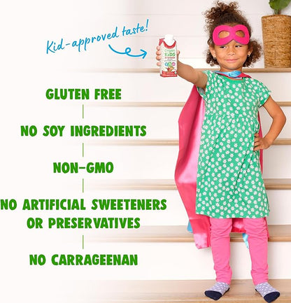 Orgain Organic Kids Protein Nutritional Shake, Strawberry - 8g of Protein, 22 Vitamins & Minerals