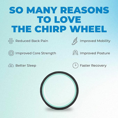 Chirp Wheel Foam Roller ??Targeted Back & Neck Relief, Lumbar Spine Stretcher, Spinal Decompression