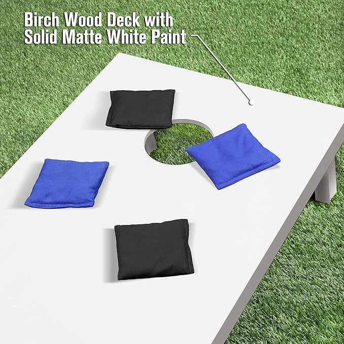 GoSports 4 ft x 2 ft Regulation Size Wooden Cornhole Boards Set - Includes Carrying Case and Over
