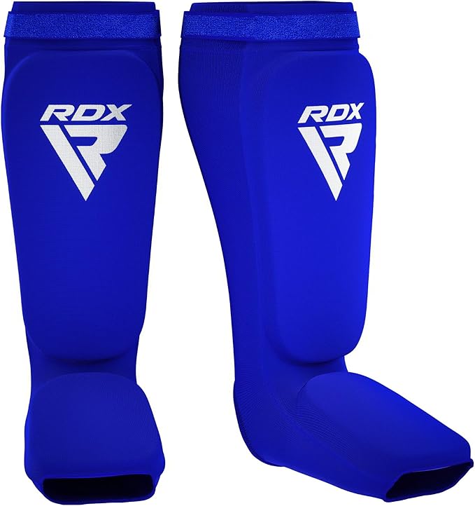 RDX Shin Guards Kickboxing Muay Thai, SATRA Approved, MMA Leg Instep Protection Pads, Sparring
