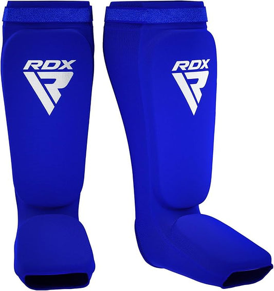 RDX Shin Guards Kickboxing Muay Thai, SATRA Approved, MMA Leg Instep Protection Pads, Sparring