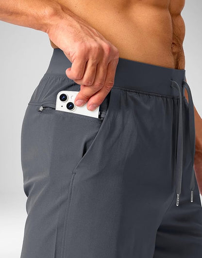Men's Running Shorts with Zipper Pockets 9 Inch/ 7 Inch / 5 Inch Lightweight Quick Dry Gym Workout