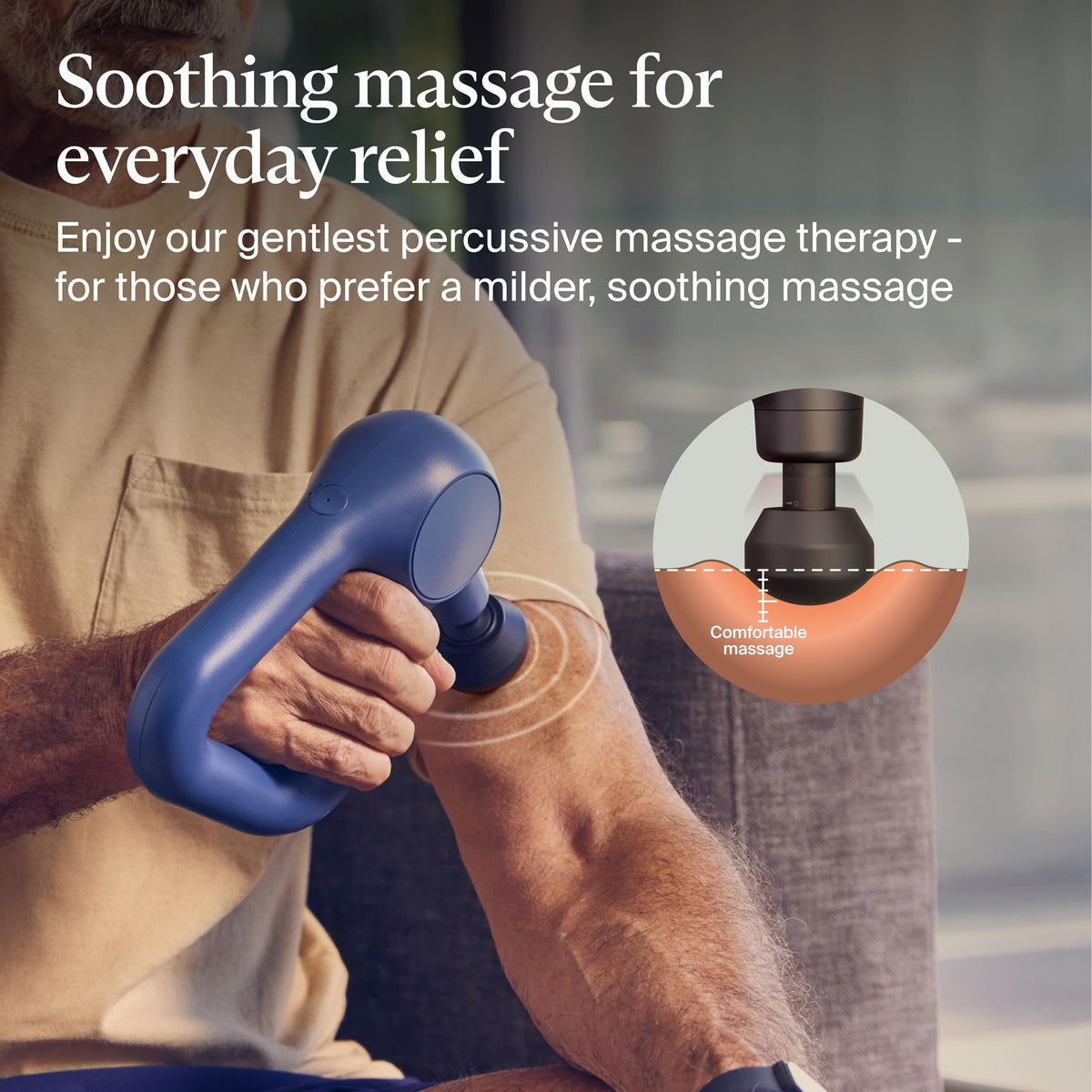 TheraGun Therabody Relief Massage Gun | for Daily Comfort | 3-Speed | Navy