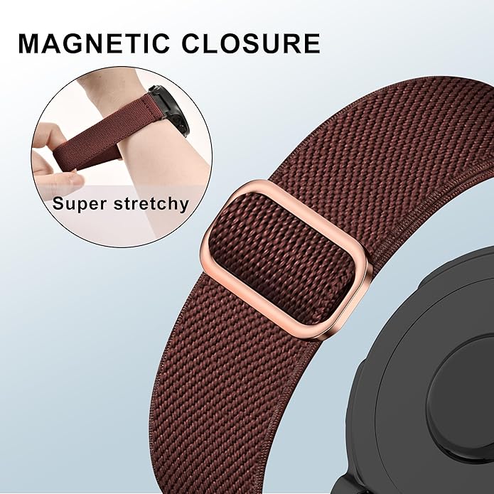 Elastic Nylon Watchband Compatible with Garmin Forerunner 235/220/230/620/630/735XT,Soft Adjustable