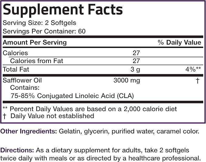 Bronson CLA 3000 Extra High Potency Supports Healthy Weight Management Lean Muscle Mass
