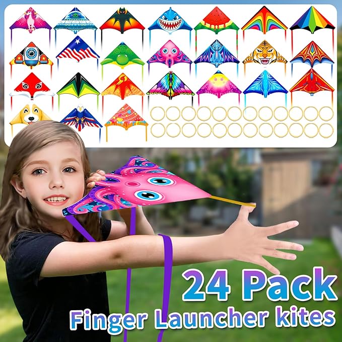 Mini Kites for Kids,Finger Launcher Kites Easy to Fly,Party Favors for Kids 4-8-12 Outdoor Toys