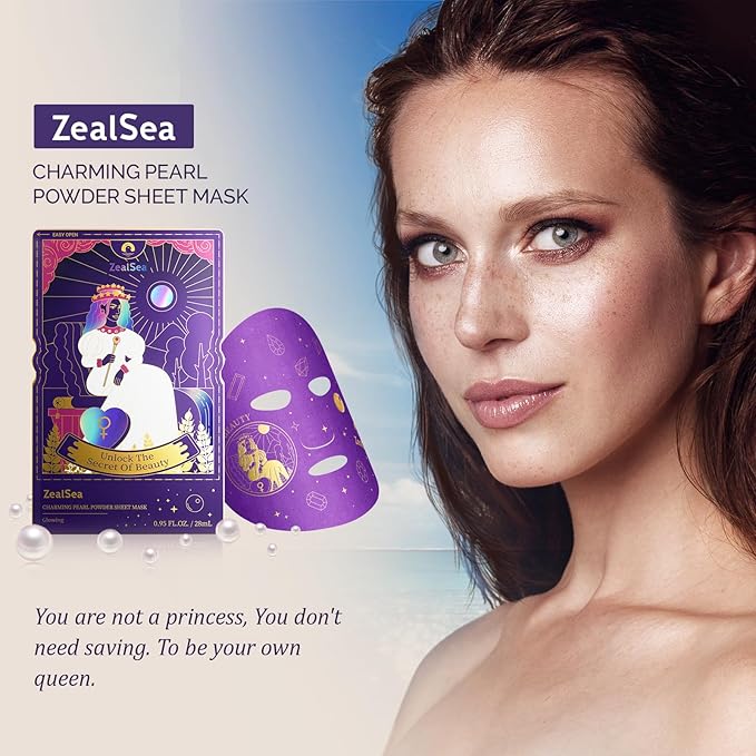 ZealSea Collagen Face Mask Skincare for Anti Aging, Hydrating Face Masks, Oat Peptide Face Mask for