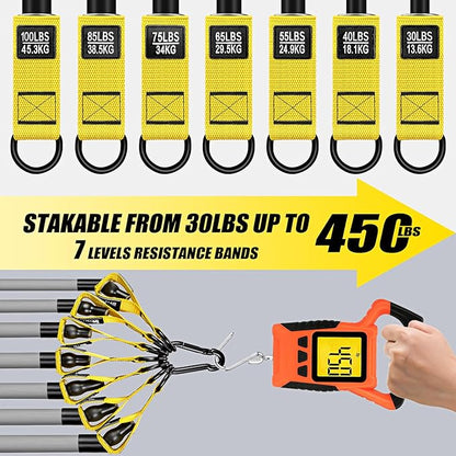 Heavy Resistance Bands for Working Out, 350lbs/450lbs Exercise Bands with Handles, Workout Bands