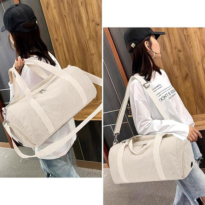 Duffle Bag for Gym Sports Women Girls Workout Travel Bag Weekender with Shoe Compartment and Wet