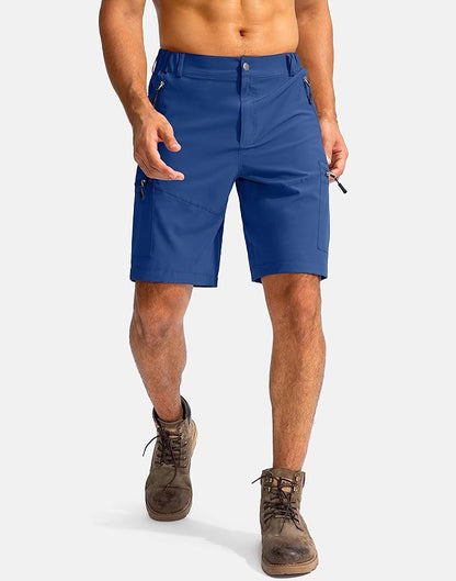 Pudolla Men's Hiking Cargo Shorts 9" Lightweight Outdoor Work Shorts for Men Travel Golf Camping