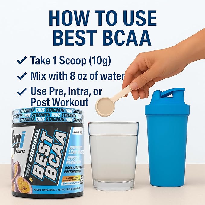 BPI Sports Best BCAA Powder - Muscle Recovery Support - Branched Chain Amino Acids | Building