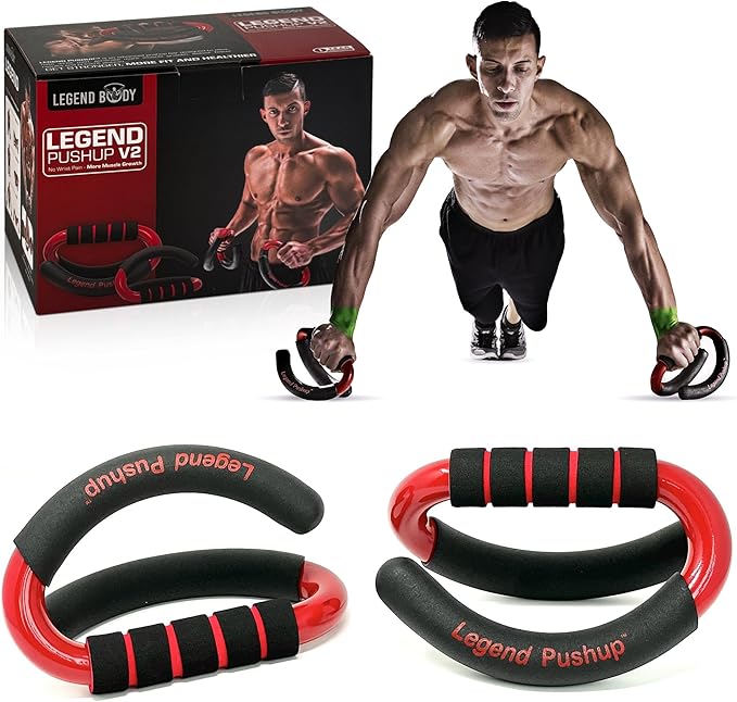 Legend Pushup ??Advanced Push-Up Bars to Eliminate Wrist Pain, Generate More Muscle Growth, Deliver