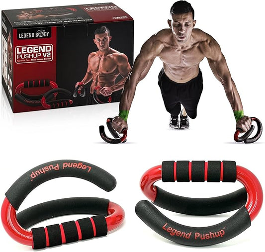 Legend Pushup ??Advanced Push-Up Bars to Eliminate Wrist Pain, Generate More Muscle Growth, Deliver
