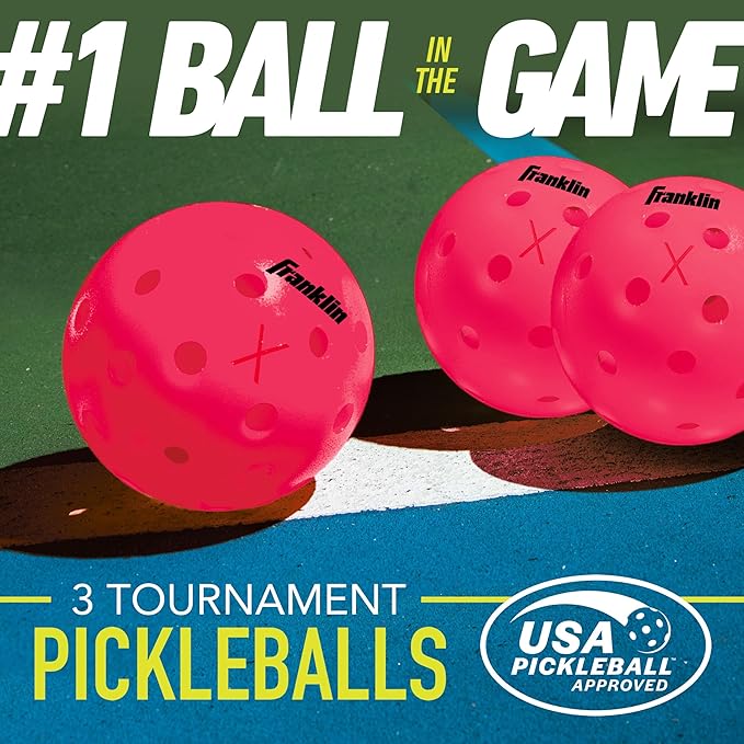 Franklin Sports X-40 Outdoor Pickleballs - Official Ball of USA Pickleball, APP Tour + US Open