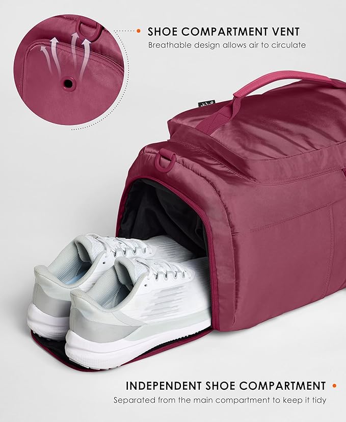 Gym Bag for Women Workout Gym Backpack with Shoe Compartment Sports Duffel Bag Multiple Pockets 30L