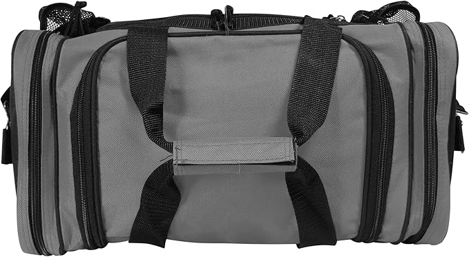 DALIX 17" Duffle Bag Dual Front Mesh Pockets (Black Gold Gray Dark Green Navy Blue Maroon Royal