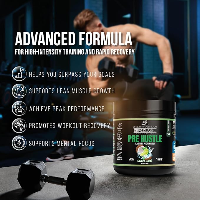 BLACKLABEL Supplements PRE Hustle V3 Pre-Workout Powder ??NSF Certified for Sport ??Energy