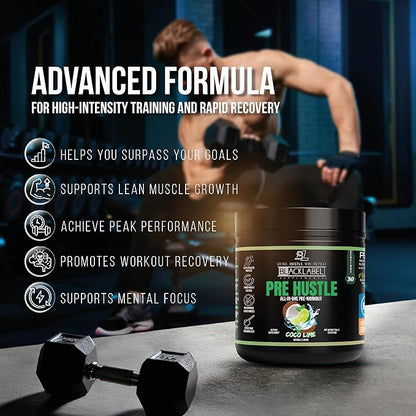BLACKLABEL Supplements PRE Hustle V3 Pre-Workout Powder ??NSF Certified for Sport ??Energy