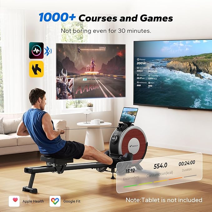 MERACH Rowing Machines for Home, Magnetic Rowing Machine with 16 Levels, Rower Machine of Quiet