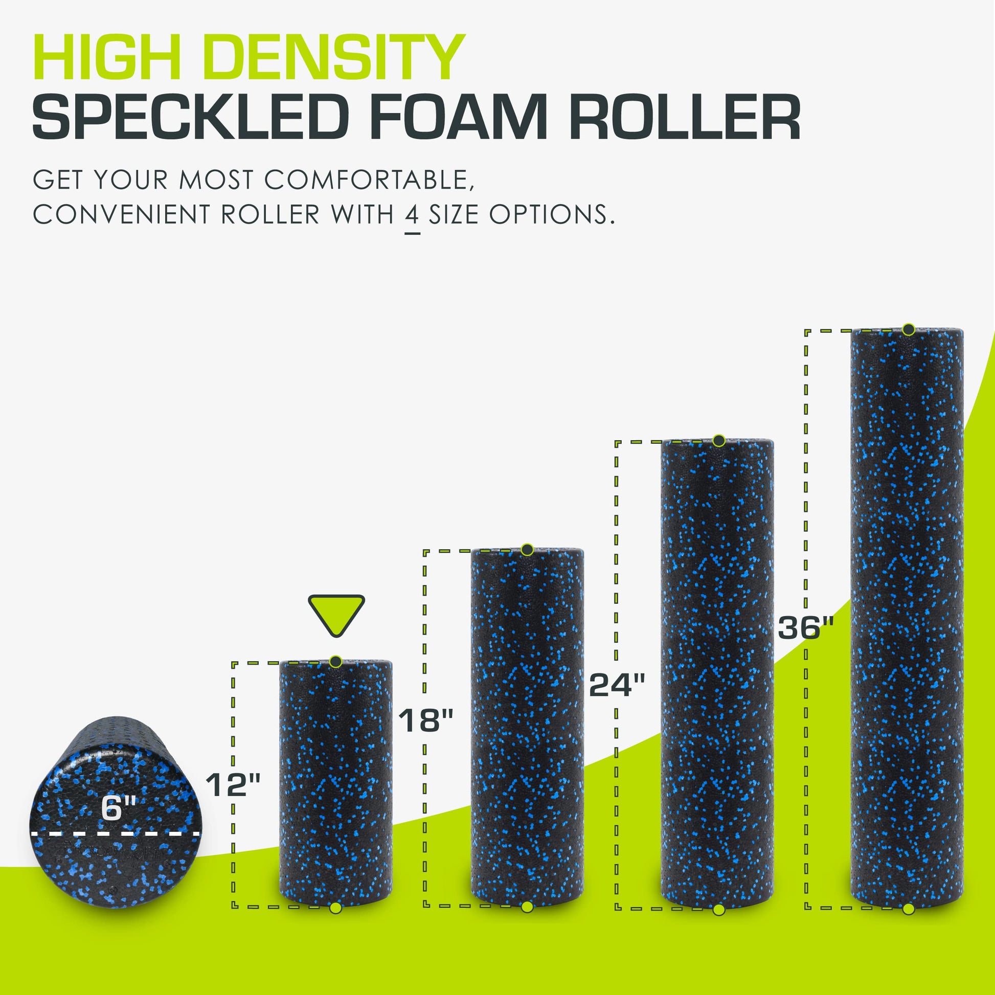 ProsourceFit High Density Foam Rollers 12 - inches long, Firm Full Body Athletic Massage Tool for