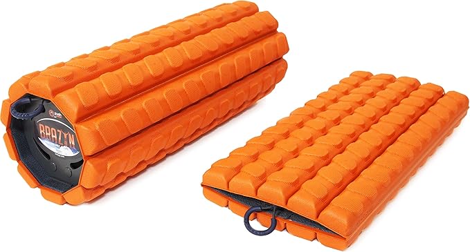 Morph Foam Roller (Alpha-Orange): Collapsible Travel Foam Roller for Pain Relief, Workout Muscle