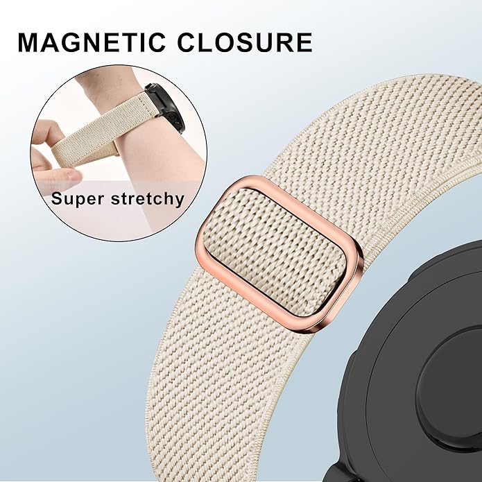 Elastic Nylon Watchband Compatible with Garmin Forerunner 235/220/230/620/630/735XT,Soft Adjustable