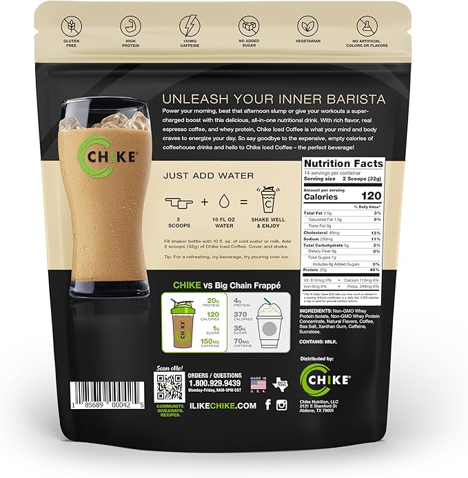 Chike Vanilla High Protein Iced Coffee, 20 G Protein, 2 Shots Espresso, 1 G Sugar, Keto Friendly