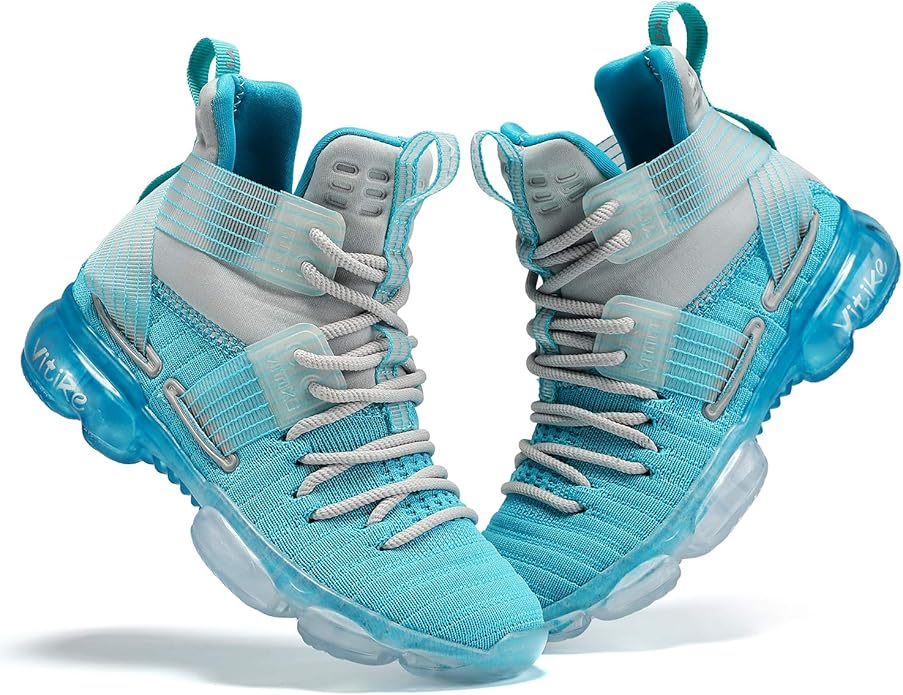 JMFCHI Kids Basketball Shoes High-top Sports Shoes Sneakers Durable Lace-up Non-Slip Running Shoes
