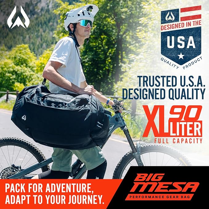 Wildhorn Big Mesa 90L MTB Gear Bag - Lightweight & Waterproof Duffel, Mountain Bike Duffle Bag