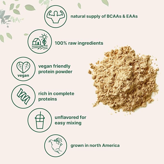 Micro Ingredients North American Grown, Pea Protein Powder, 5 Pounds | Plant Based, Unflavored |