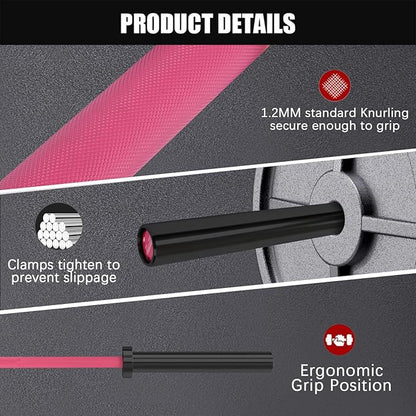 PROOFGOLD 6.6ft/7ft Olympic Barbell Bar 35Lb(15kg)/45LB(20kg) Barbell,Bench Press Bar for Squats