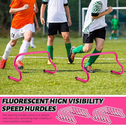 Wettarn 12 Pcs 9" Speed Training Agility Hurdles for Athletes Reliable Training Hurdle Plyometric
