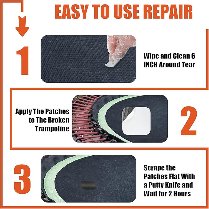 Self-Adhesive Trampoline Patch Repair Kit | Repair Trampoline Mat Tear or Hole in a Trampoline Mat