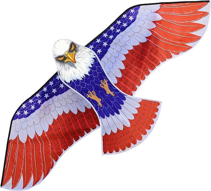 HONBO Huge Patriotic Eagle Kites for Adults and Kids,Easy to Fly for Beach Trip, Outdoor