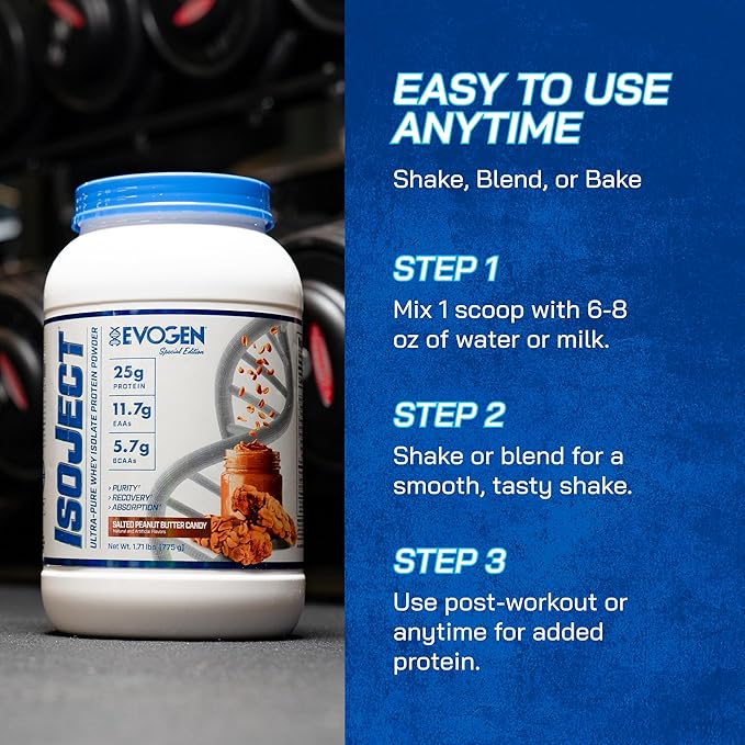 Evogen Isoject - Whey Protein Isolate | Ultra-Pure Whey Protein Powder with Ignitor Enzymes, BCAAs