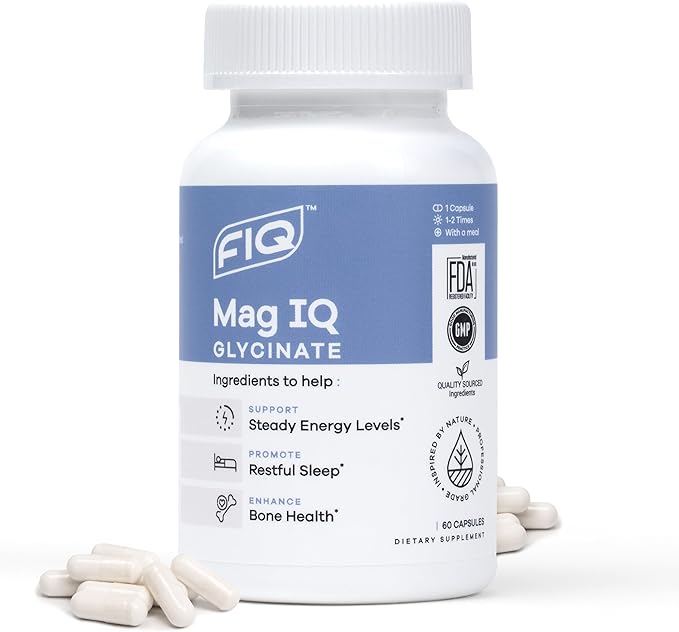FIQ - Mag IQ Glycinate - Magnesium Bisglycinate Chelate TRAACS - High Absorption Magnesium