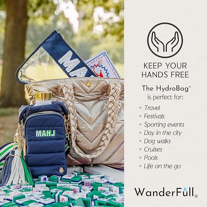WanderFull® Original HydroBag® Collection, Water Bottle Holder w/Strap & Phone Pocket, Hands-Free