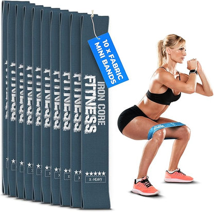 Fabric Mini Resistance Bands Sets for Trainers, Bootcamp, Gym for Men and Women in Fun Colors