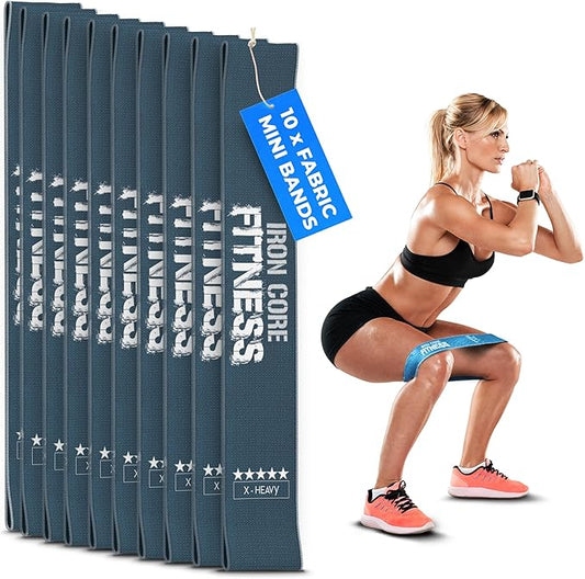 Fabric Mini Resistance Bands Sets for Trainers, Bootcamp, Gym for Men and Women in Fun Colors