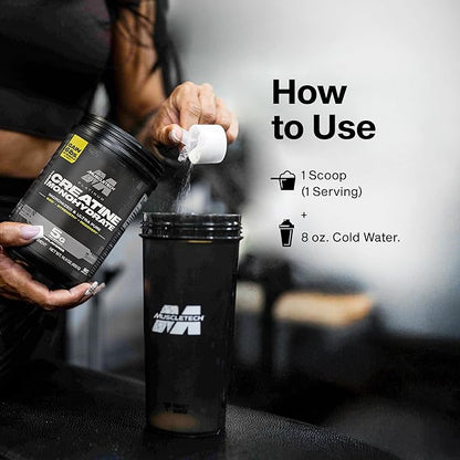 Muscletech Creatine Monohydrate Powder, Platinum Pure - Unflavored Micronized Creatine for Men &