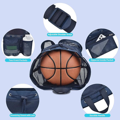 Mildbeer Large Drawstring Backpack for Men Women Athletic Gym Sports Workout Beach Swimming