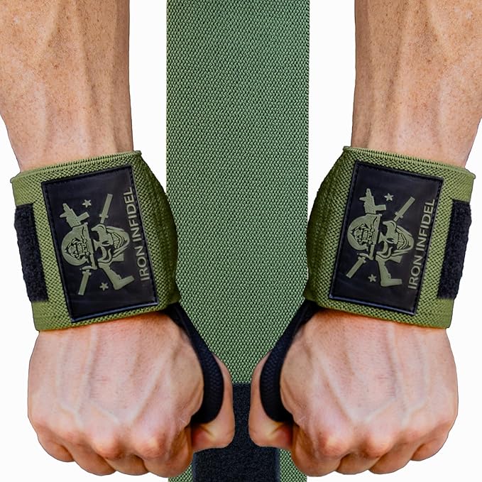 Iron Infidel Wrist Wraps for Weightlifting - 18" and 24" Heavy Duty Support for Working Out, Gym