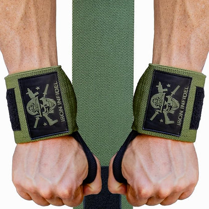 Iron Infidel Wrist Wraps for Weightlifting - 18" and 24" Heavy Duty Support for Working Out, Gym
