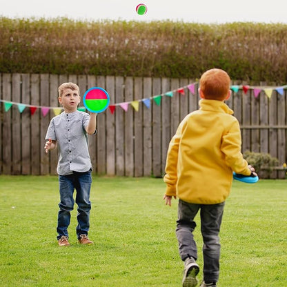 Ayeboovi Kids Toys Toss and Catch Ball Set with 6 Paddles 3 Balls Outdoor Games for Kids Beach Pool