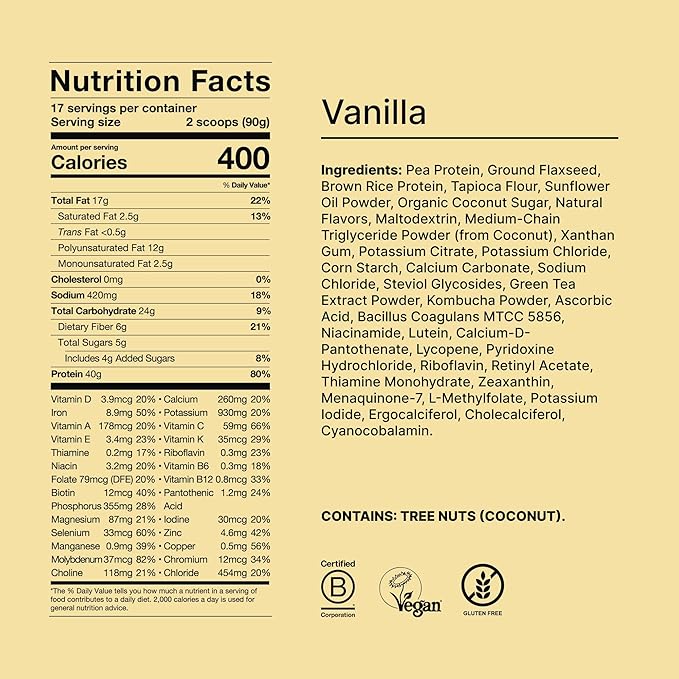 Huel Black Edition | Vanilla 40g Vegan Protein Powder | Nutritionally Complete Meal | 27 Vitamins